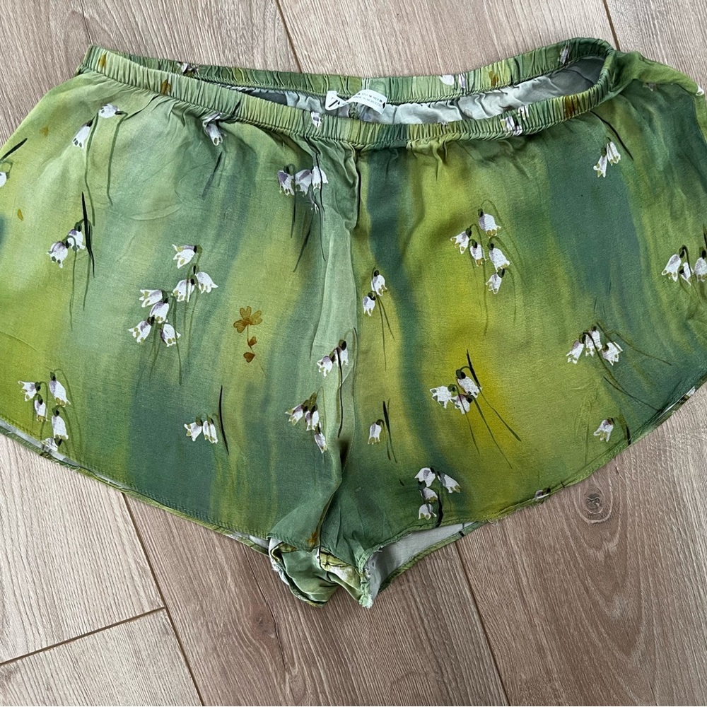 Zara Floral Satin Sleep Shorts